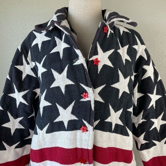 Roaman’s American Flag Themed Jacket EUC - Picture 2 of 8